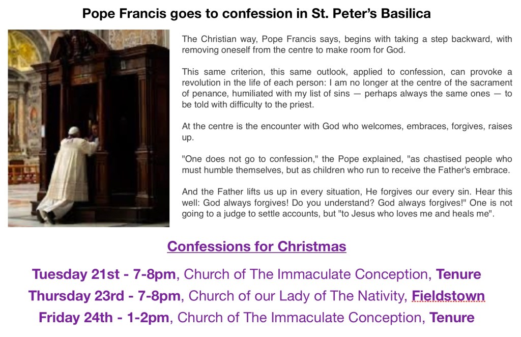 Even the Pope goes to&nbsp;Confession…